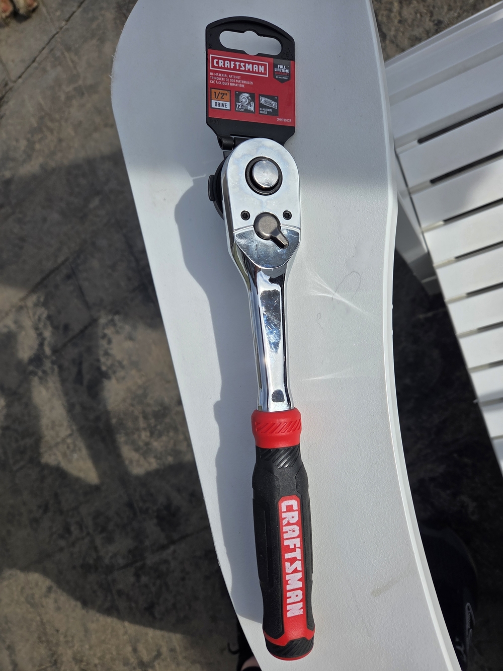 Craftsman 1/2" Drive Ratchet - Red & Black Comfort Handle